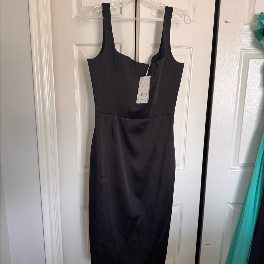 GIGI C Black Strapless Dress